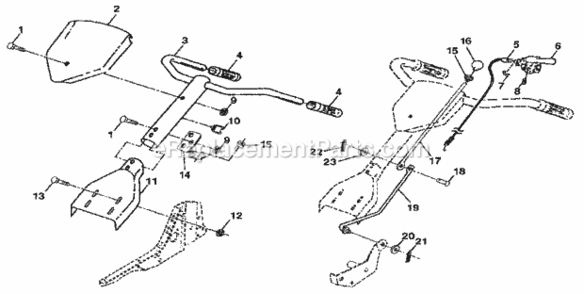 Page A Diagram and Parts List for 917296350  Craftsman Tiller