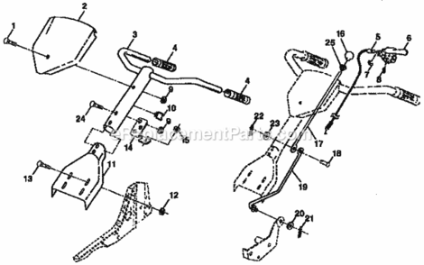 Page A Diagram and Parts List for 917296351  Craftsman Tiller