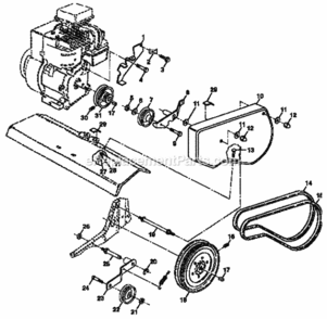 Page B Diagram and Parts List for 917296351  Craftsman Tiller