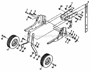 Page C Diagram and Parts List for 917296351  Craftsman Tiller