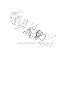 Page B Diagram and Parts List for 917297011  Craftsman Tiller