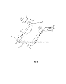 Page A Diagram and Parts List for 917297013  Craftsman Tiller