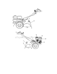 Page G Diagram and Parts List for 917297020  Craftsman Tiller