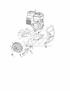 Page C Diagram and Parts List for 917297040  Craftsman Tiller