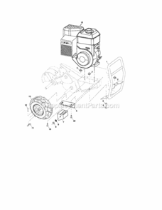 Page C Diagram and Parts List for 917297041  Craftsman Tiller