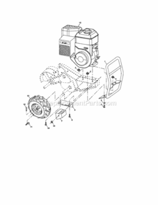 Page C Diagram and Parts List for 917297042  Craftsman Tiller