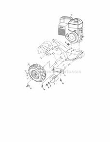 Page C Diagram and Parts List for 917297120  Craftsman Tiller