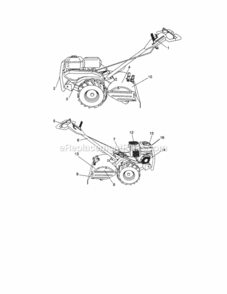 Page G Diagram and Parts List for 917297140  Craftsman Tiller