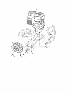Page C Diagram and Parts List for 917297141  Craftsman Tiller