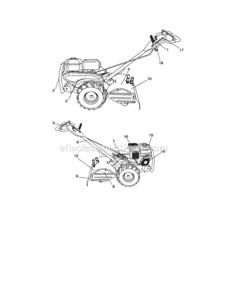 Page G Diagram and Parts List for 917297141  Craftsman Tiller