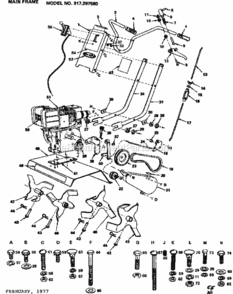 Part Location Diagram of 9265R Craftsman Engine Sheave