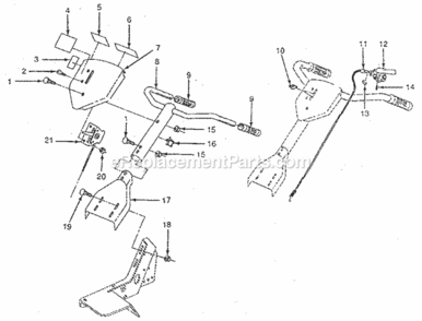 Page A Diagram and Parts List for 917298231  Craftsman Tiller