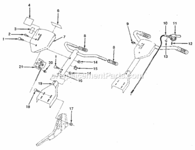 Page A Diagram and Parts List for 917298241  Craftsman Tiller
