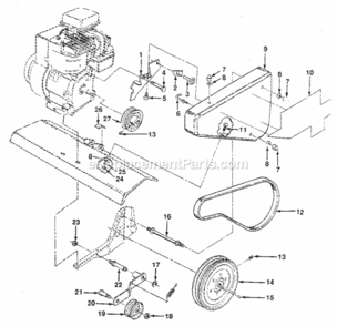 Part Location Diagram of 582993801 Husqvarna BRKT GUARD BELT