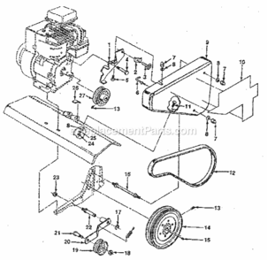 Page B Diagram and Parts List for 917298242  Craftsman Tiller