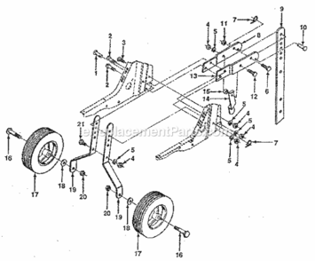 Page C Diagram and Parts List for 917298242  Craftsman Tiller