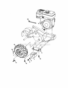 Page C Diagram and Parts List for 917298260  Craftsman Tiller