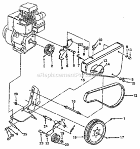 Page B Diagram and Parts List for 917298330  Craftsman Tiller