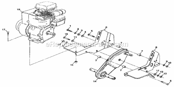 Page E Diagram and Parts List for 917298333  Craftsman Tiller