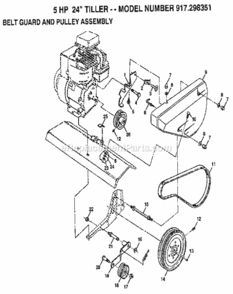 Part Location Diagram of 131158X417 Craftsman Belt