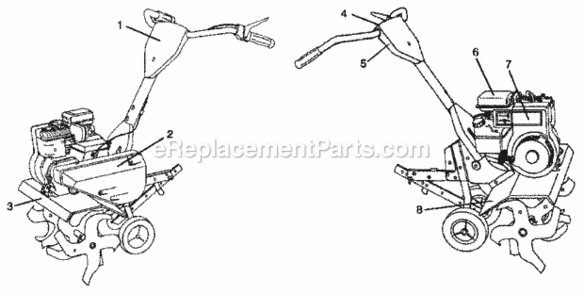 Page F Diagram and Parts List for 917298353  Craftsman Tiller