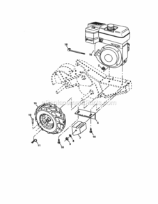 Page C Diagram and Parts List for 917298480  Craftsman Tiller