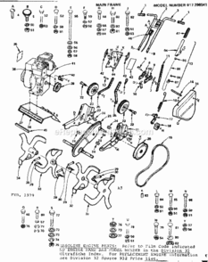 Page A Diagram and Parts List for 917298541  Craftsman Tiller