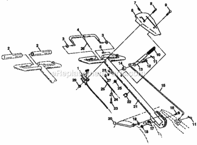Page A Diagram and Parts List for 917298561  Craftsman Tiller