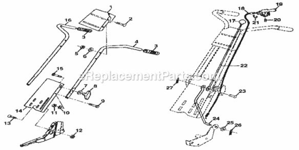 Page A Diagram and Parts List for 917298850  Craftsman Tiller