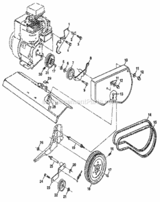 Page B Diagram and Parts List for 917298850  Craftsman Tiller