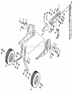Page C Diagram and Parts List for 917298850  Craftsman Tiller