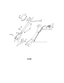 Page A Diagram and Parts List for 917299010  Craftsman Tiller