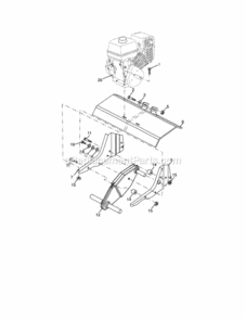 Page E Diagram and Parts List for 917299010  Craftsman Tiller
