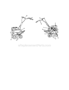 Page F Diagram and Parts List for 917299013  Craftsman Tiller