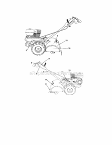 Page G Diagram and Parts List for 917299061  Craftsman Tiller