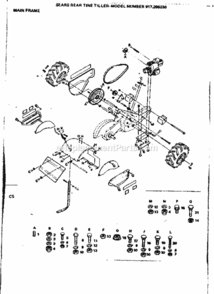 Page C Diagram and Parts List for 917299230  Craftsman Tiller