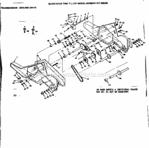 Page E Diagram and Parts List for 917299230  Craftsman Tiller