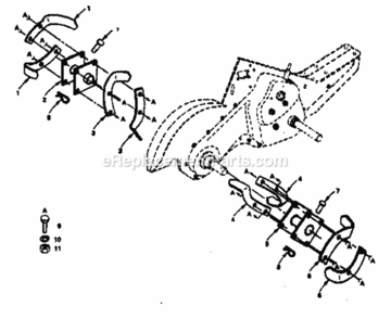 Page E Diagram and Parts List for 917299640  Craftsman Tiller
