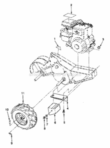 Page C Diagram and Parts List for 917299641  Craftsman Tiller