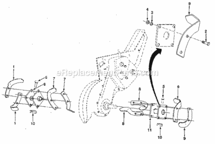 Page F Diagram and Parts List for 917299641  Craftsman Tiller