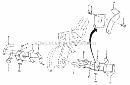 Page A Diagram and Parts List for 917299642  Craftsman Tiller