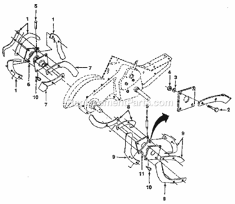 Page F Diagram and Parts List for 917299643  Craftsman Tiller