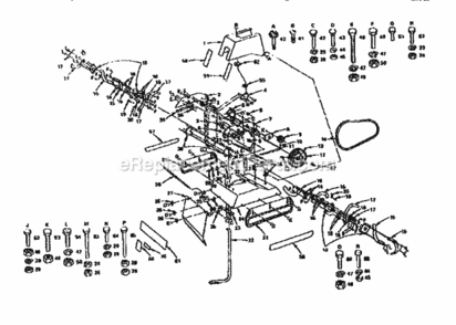 Page B Diagram and Parts List for 917299680  Craftsman Tiller