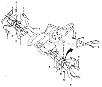 Page F Diagram and Parts List for 917299690  Craftsman Tiller
