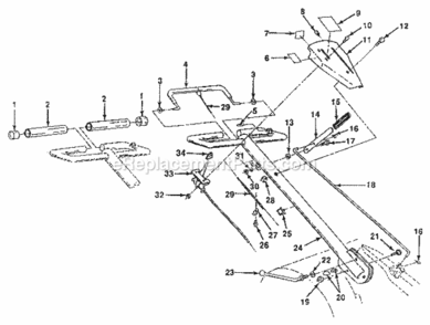 Page A Diagram and Parts List for 917299691  Craftsman Tiller