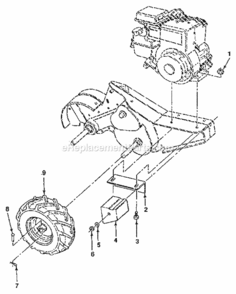 Page C Diagram and Parts List for 917299691  Craftsman Tiller