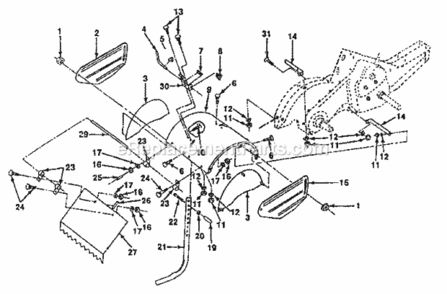 Page E Diagram and Parts List for 917299691  Craftsman Tiller