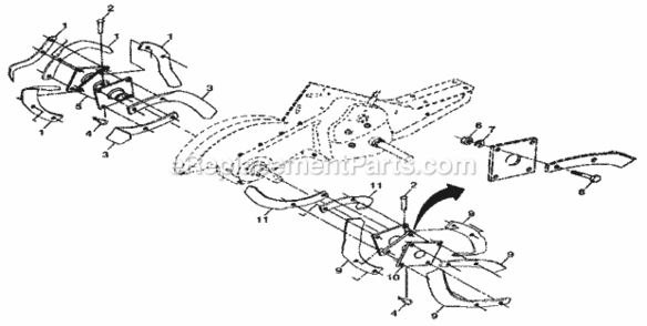 Page F Diagram and Parts List for 917299851  Craftsman Tiller