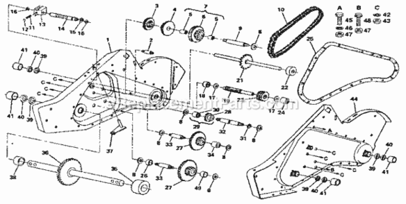 Part Location Diagram of 8357J Craftsman Gear