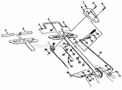 Page A Diagram and Parts List for 917299881  Craftsman Tiller